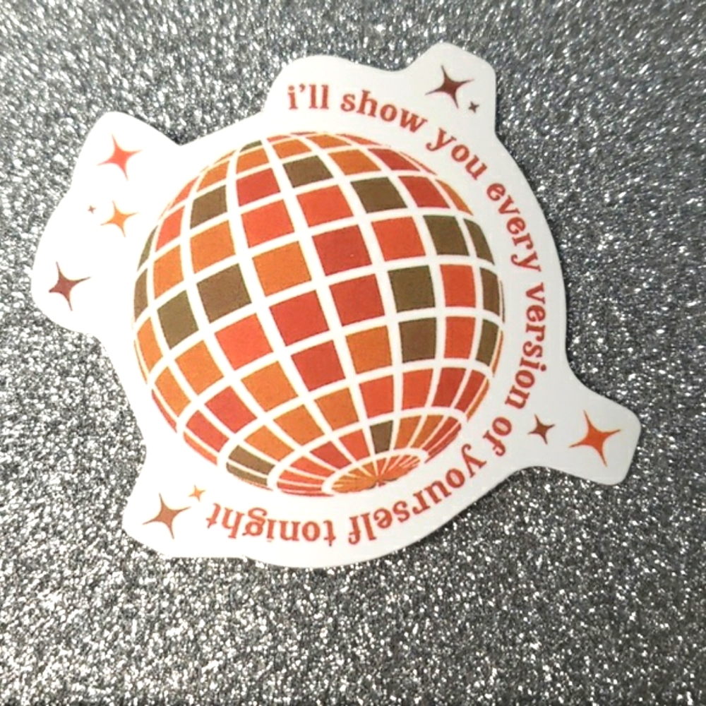 MUSIC Taylor Swift Waterproof Sticker lyrics Mirrorball